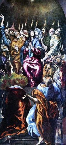 El Greco Ausgiebung des Hl. Geistes Norge oil painting art